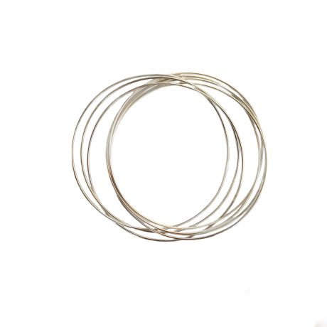 Pulsera o brazalete semanario de siete aros de plata