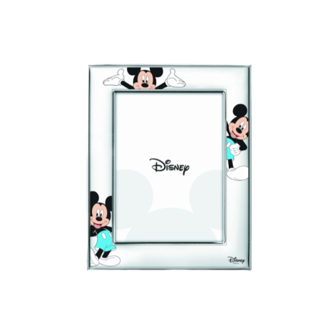 Marco de fotos Mickey Mouse Happy es un marco de acero laminado con tres mickey mouse esmaltados mide 13x18