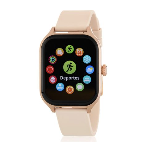 Disfruta de un  RELOJ SMART MAREA B63004/8 correa de caucho color Beige, inteligente con una amplia gama de funciones que te ayudara a controlar tu estado de salud, tus logros deportivos y siempre te mantendrá conectado. Características: Pantalla táctil: 1.9 pulgadas. Batería: 260 mAh Duración 5 días, puede ser más según uso. Tamaño Caja: 45 x 38 mm. Material Caja: Plástico color cobre. Material Brazalete: Silicona color beige. Impermeabilidad: IP68. Monitorea tu actividad física y sueño con el reloj inteligente Marea B63004/8. Contador de pasos, calorías y frecuencia cardíaca para llevar un estilo de vida saludable. ¡Obtenlo ahora!
