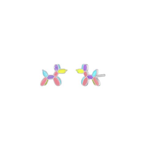Los Pendiente niña Perrito de plata  son unos  originales pendientes con forma de perrito lacados en colores pastel  rosa, amarillo, azul y violeta. Características : Perrito: 10mm. Incluye tuerca de presión de plata Fabricados en Plata de Ley 925 . Luce con estilo los Pendiente niña Perrito de plata, originales y coloridos pendientes en forma de perrito lacados en colores pastel. ¡Combínalos con su pulsera y collar a juego!