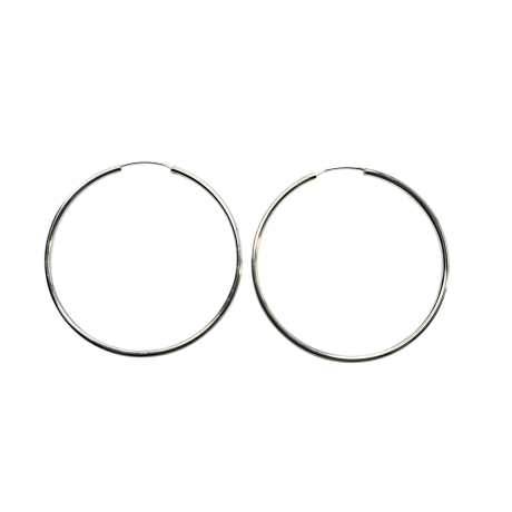 Los Pendiente Aro 49 mm plata A16  son unos  precioso pendiente de aro liso que se cierra sobre su mismo, ideales para primer segundo o tercer agujero. Características : Diámetro del aro  49 mm Espesor del aro 1.8 mm Cierre sobre si mismo Fabricados en Plata de Ley 925 . Luce elegante y sofisticada con estos Pendientes Aro 49 mm plata A16. Con su diseño liso y cierre seguro, son perfectos para cualquier ocasión.