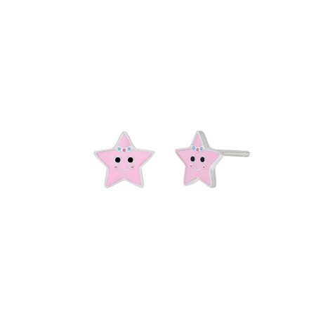 Los Pendiente Niña Estrella Rosa   son unos  originales pendientes con forma de estrella esmaltado  colores rosa pastel  con cierre de tuerca de presión. Características  : Material: Plata de 1ª Ley 925 mil. Estrella: 9mm. Incluye tuerca de presión de plata Conjunta tus pendientes con su pulsera y collar a juego. Ilumina el estilo de tu hija con los pendientes Pendiente Niña Estrella Rosa. Un regalo perfecto que añade brillo a cualquier atuendo.