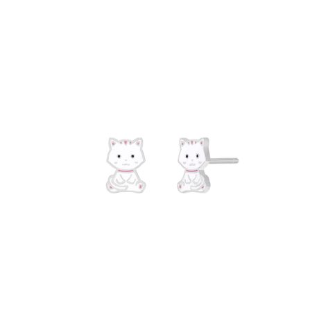 Los Pendiente Niña Gatito Blanco  son unos  originales pendientes con forma de Gatito Blanco esmaltado  colores pastel  con cierre de tuerca de presión. Características  : Material: Plata de 1ª Ley 925 mil. Medida gato: 6x9mm. Incluye tuerca de presión de plata Conjunta tus pendientes con su pulsera y collar a juego. Descubre los encantadores Pendiente Niña Gatito Blanco, hechos de plata de primera ley y con un hermoso diseño esmaltado. ¡Añádelos a tu colección!